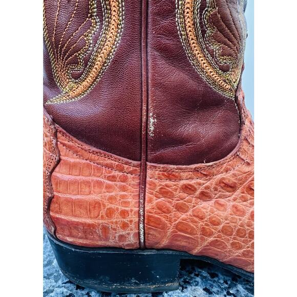 CUADRA Exotic Western Caiman Mens Size US 8 Leather Boots Cowboy Western main image 6